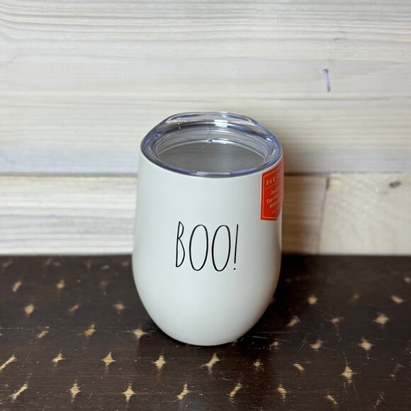 Rae Dunn BOO! Insulated Stainless Steel Wine Tumbler Halloween Coffee Mug - Picture 1 of 1